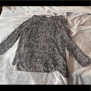 Black and white blouse